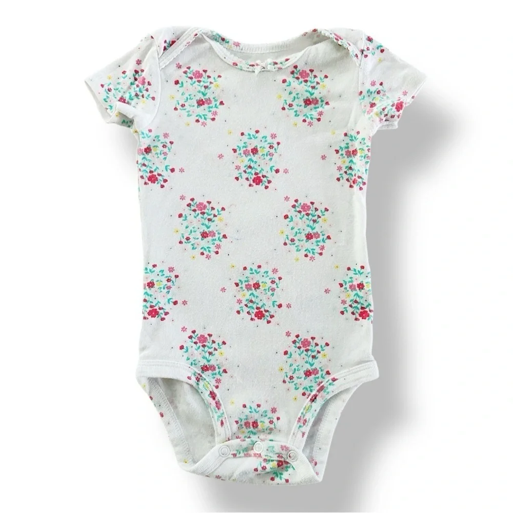 Carter’s | Floral Short Sleeve Bodysuits (9 mos)